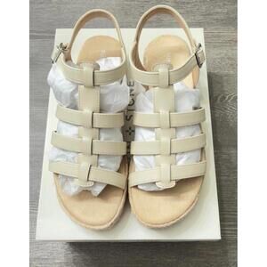 Sun + Stone Rykerr Faux Leather Strappy Fisherman Sandals Women Size 7.5
